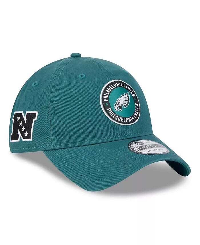 

Мужская регулируемая кепка Philadelphia Eagles 2024 Sideline 9TWENTY New Era, зеленый