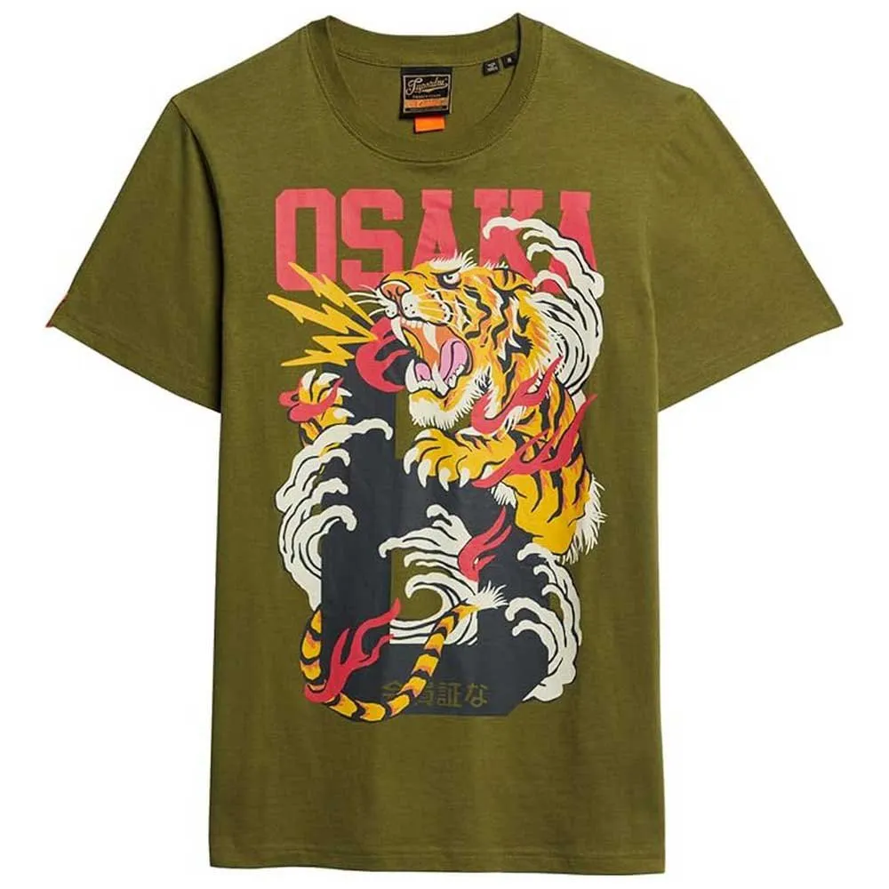 

Футболка Superdry Osaka 6 Narrative Standard, зеленый
