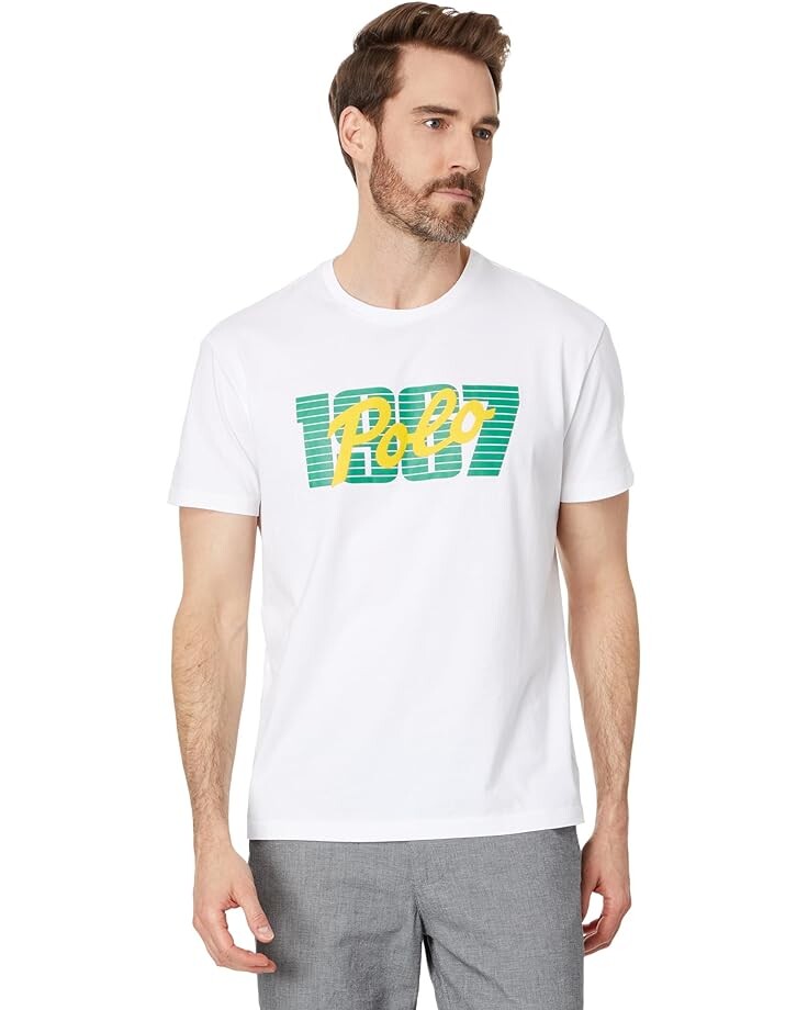 

Футболка Polo Ralph Lauren Classic Fit Logo Jersey, цвет White 3