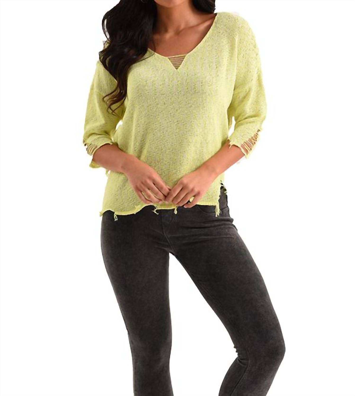 

Топ крючком Kendall Raw Cut цвета лайм french kyss, цвет lime