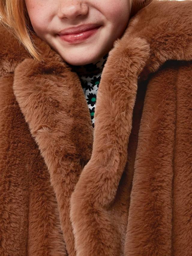 Детское пальто из искусственного меха Teddy Whistles, Brown — фото 2