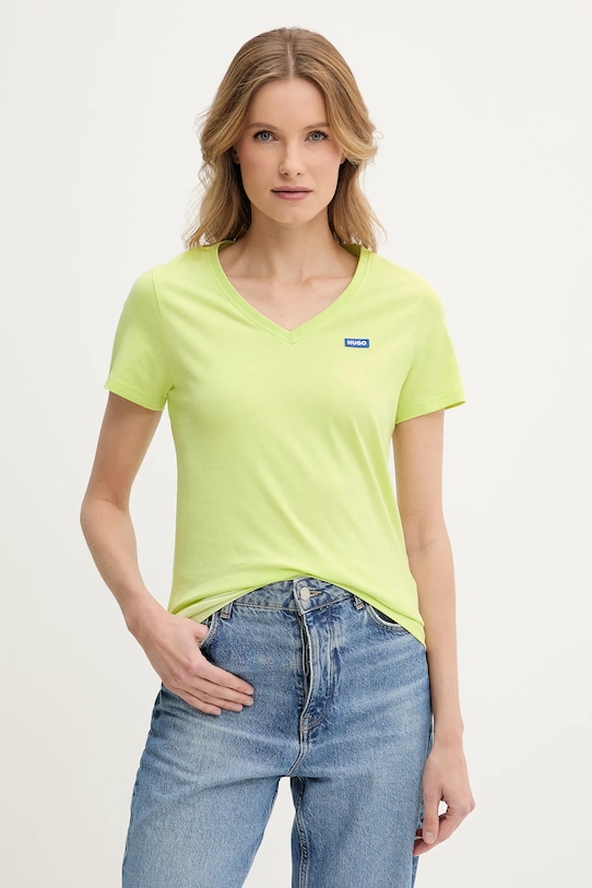 

Хлопковая футболка HUGO Blue classic v_b, зеленый