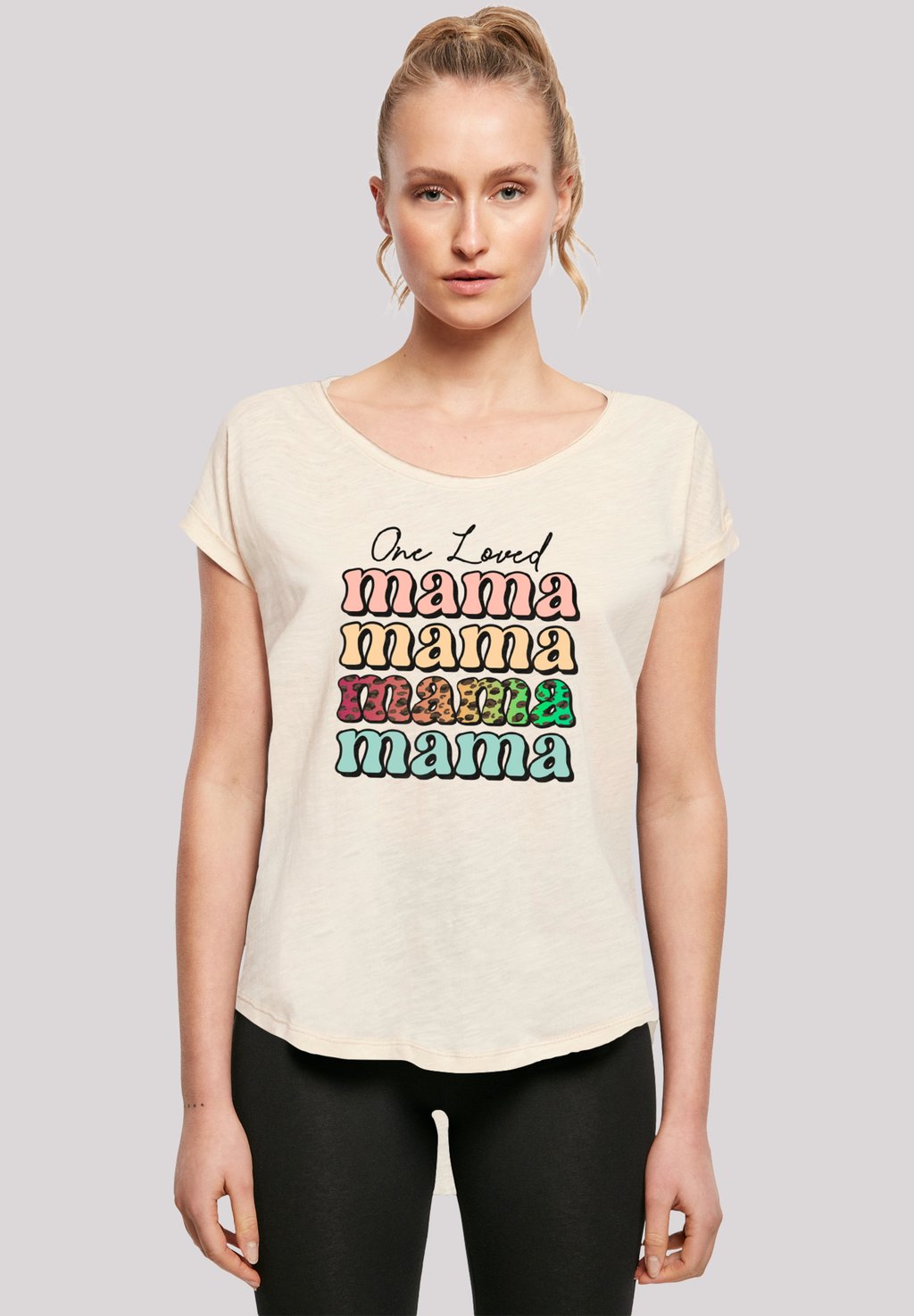 

Футболка с принтом MOTHERS DAY MAMA TYPOGRAPHY LEOPARD F4NT4STIC, песочный