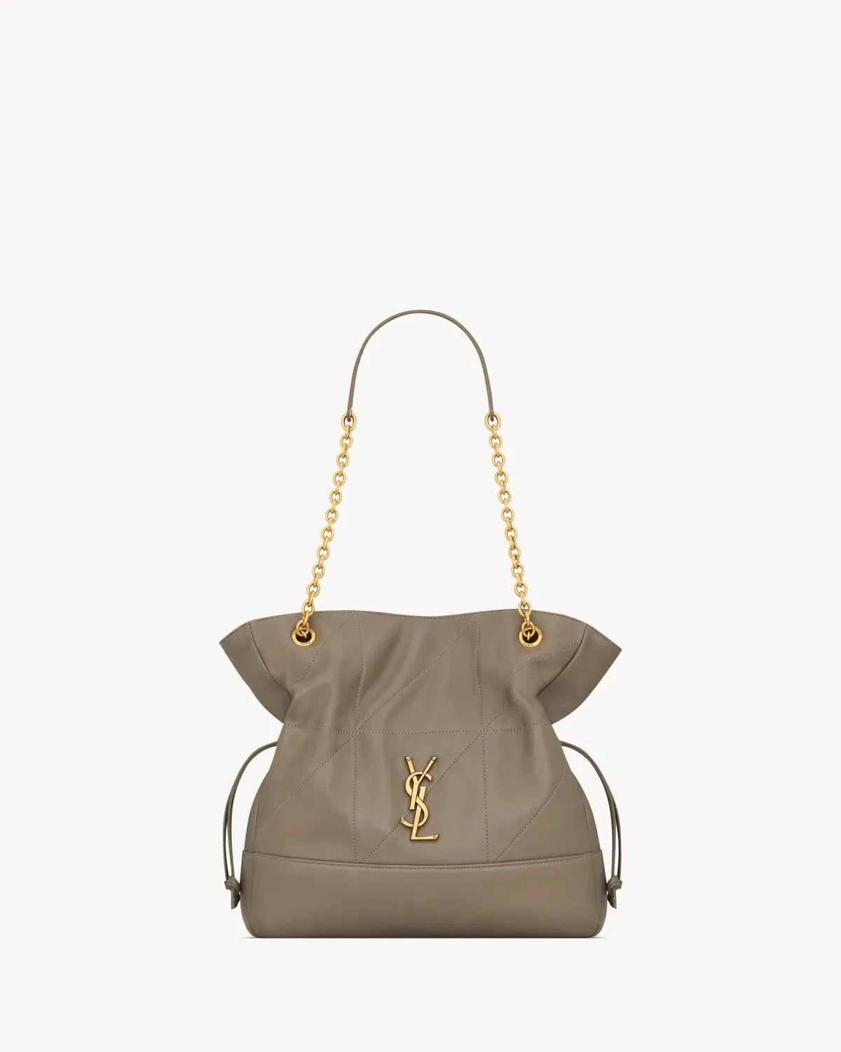 JAMIE SHOPPING small из ягнячьей кожи SAINT LAURENT, бежевый