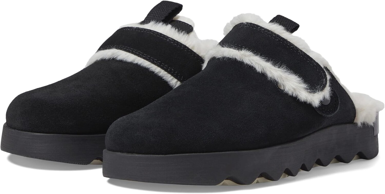 

Сабо Viibe Clog Suede Cozy SOREL, цвет Black/Natural