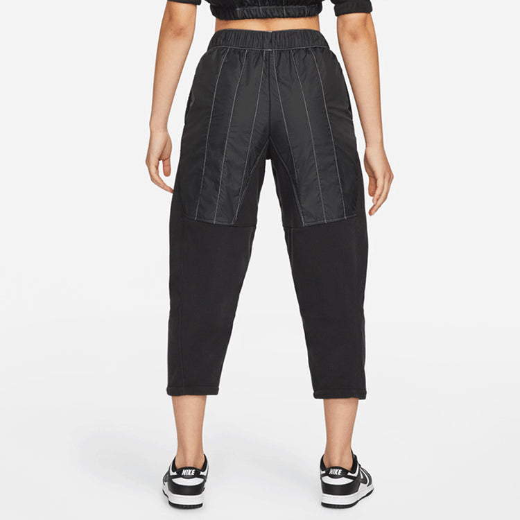 Спортивные брюки (WMNS) Nike Casual Logo Solid Color Bundle Feet Sports Pants/Trousers/Joggers Black DD5615-010 — фото 4