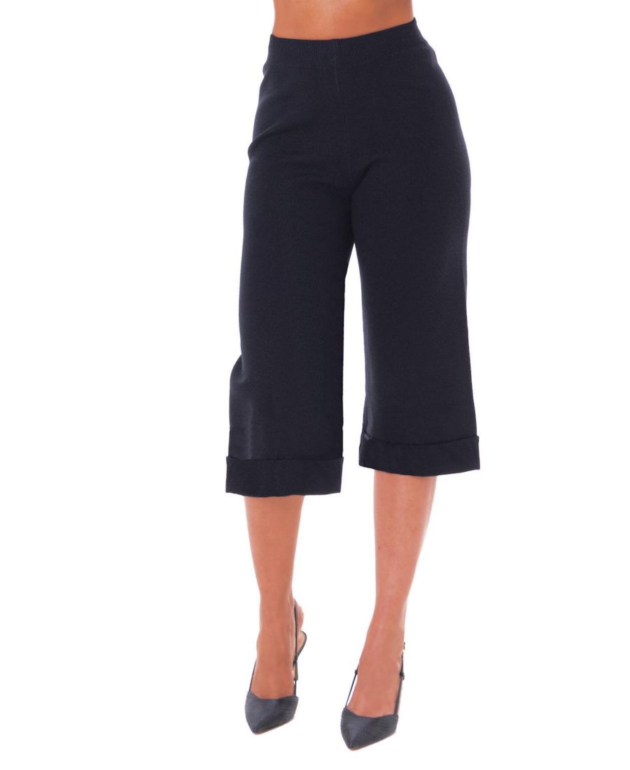 

Женские брюки-свитера VICCHI с широкими манжетами Dai Moda, Black