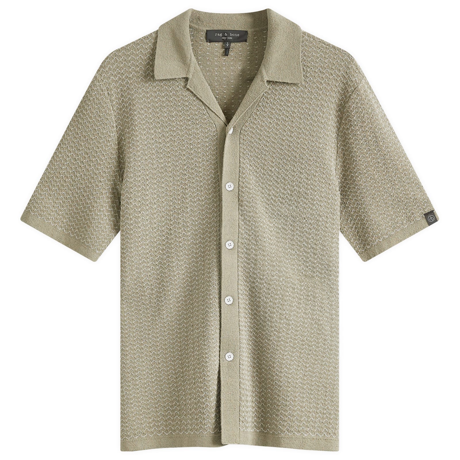 

Рубашка Rag & Bone Jacquard Avery Short Sleeve Shirt, цвет Vetiver