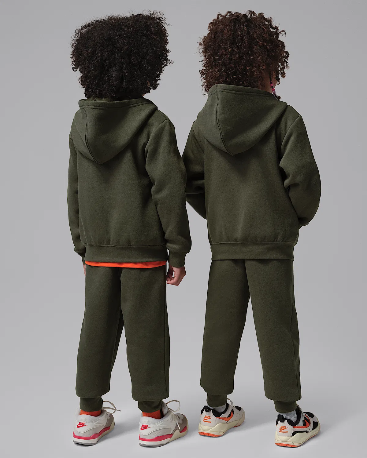 Детский комплект из 2 предметов: флисовая кофта на молнии Jordan Brooklyn Fleece, Brown — фото 2