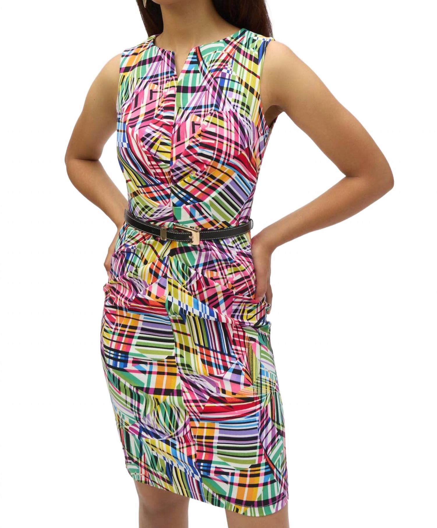 

Платье-футляр Millennium с абстрактным принтом, цвет черный, многоцветный Joseph Ribkoff, Black Multi