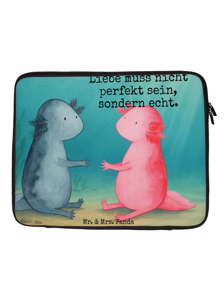 

Mr. & Mrs. Panda Сумка для блокнота с дизайном «Любовь к аксолотлю» и надписью белого цвета