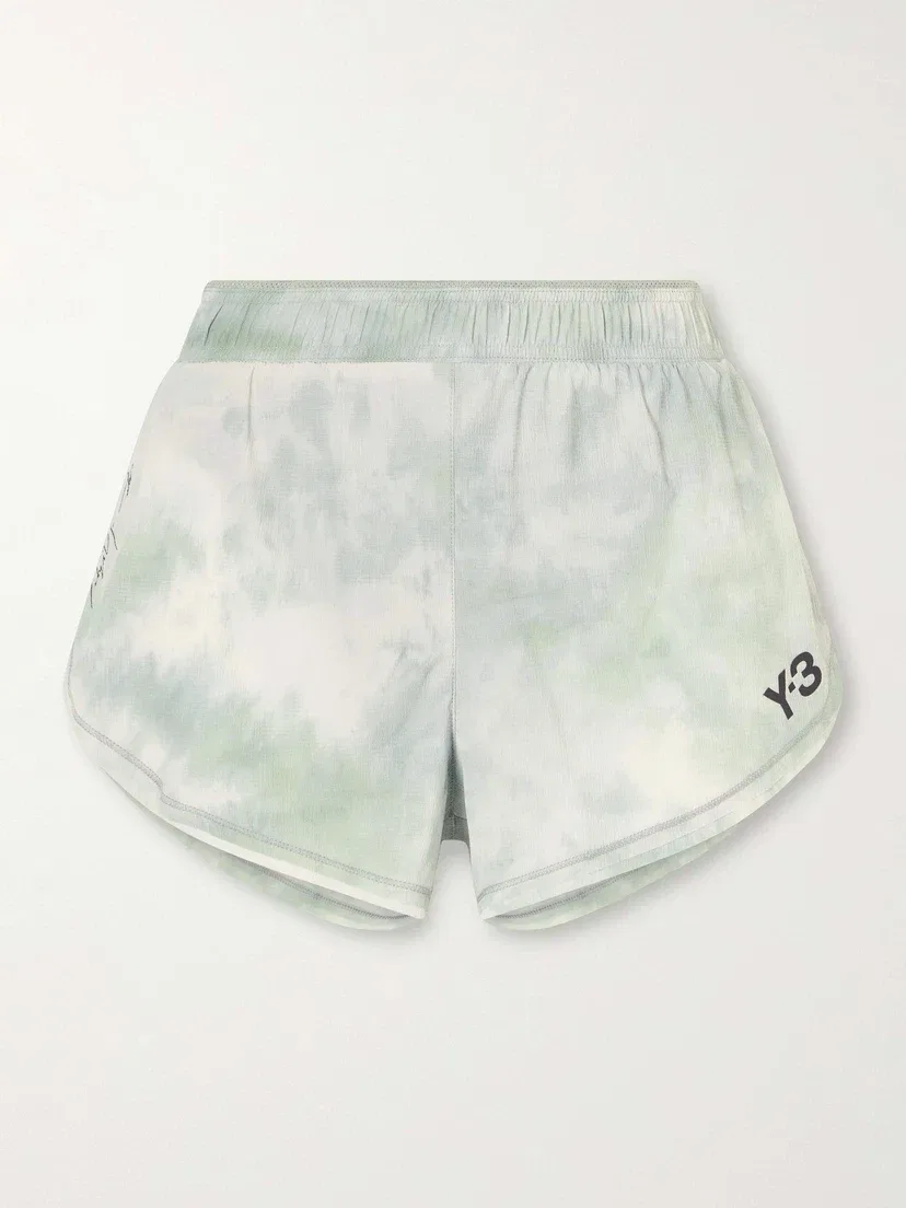 Y-3 легкие шорты с принтом и потертостями adidas Originals, бирюзовый
