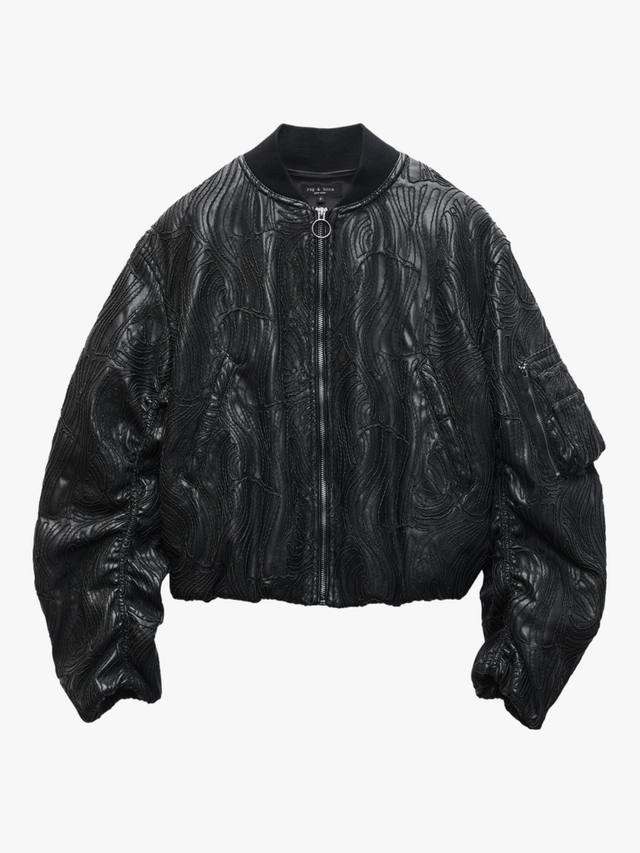 

Куртка-бомбер из искусственной кожи jemma rag & bone, черный