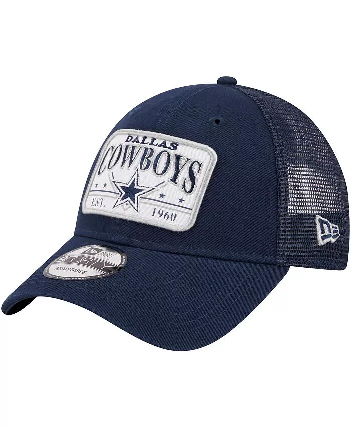 

Мужская темно-синяя кепка Dallas Cowboys Plate 9FORTY Trucker Adjustable New Era