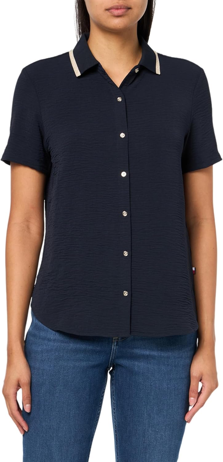 

Женская рубашка с коротким рукавом на пуговицах Tommy Hilfiger, Sky Captain