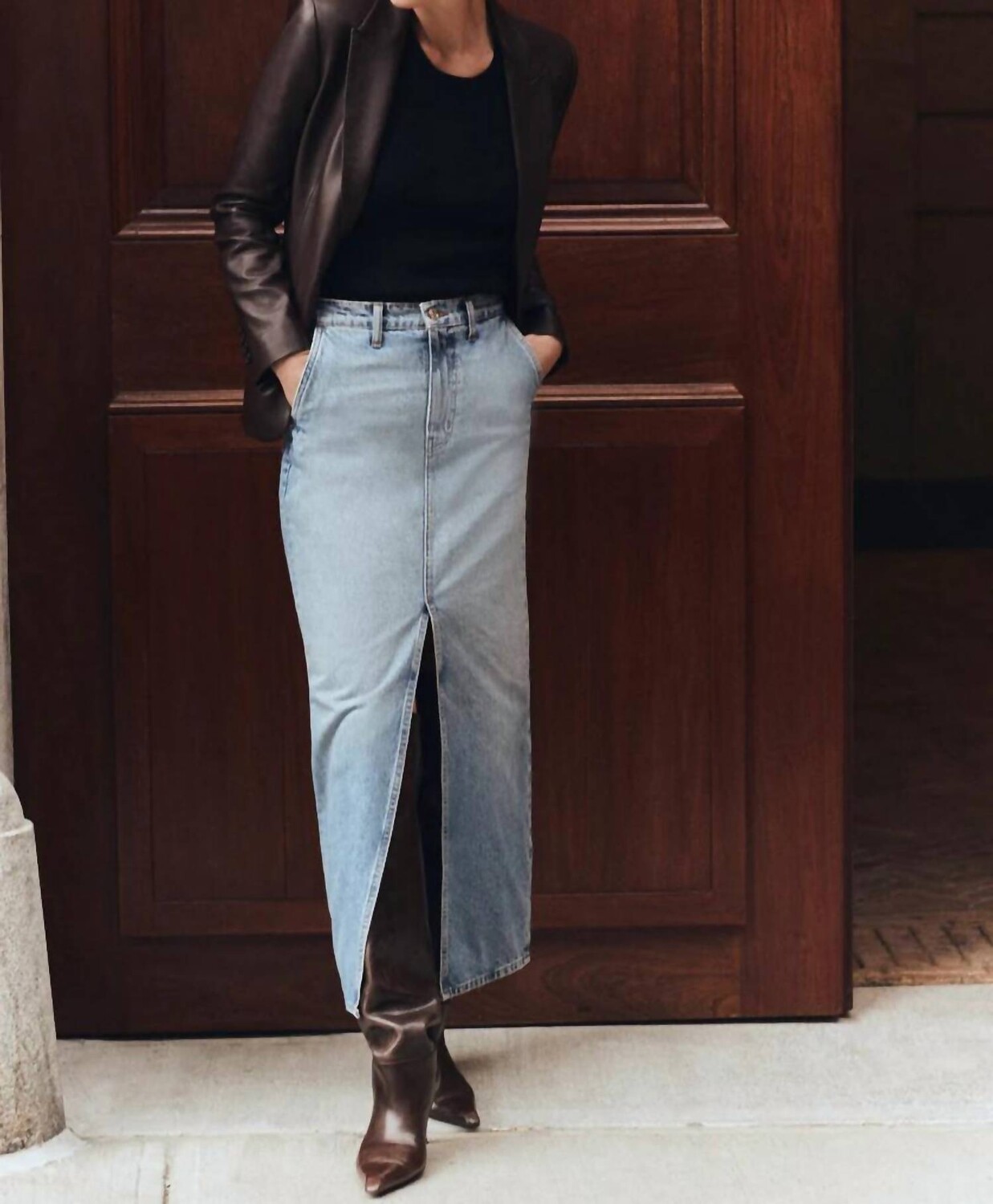 

Длинная юбка Lu с высокой посадкой Sutton Vintage Derek Lam 10 Crosby