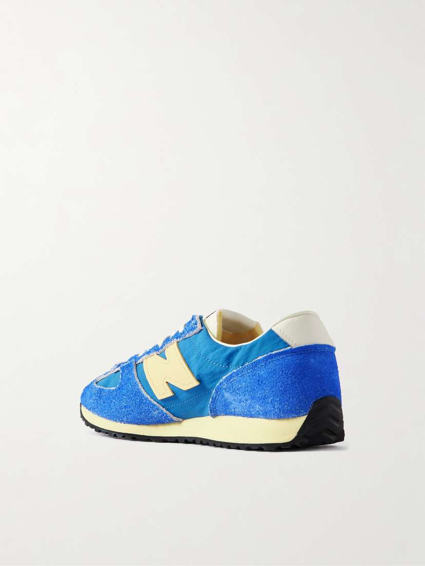 471 кроссовки из матовой замши и ракушки с кожаной отделкой New Balance, синий — фото 3