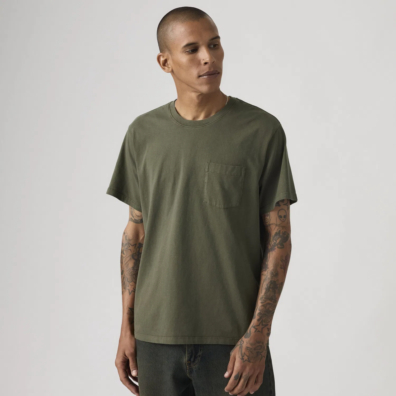 Футболка Essential Pocket Garment Dye Levi's, Green