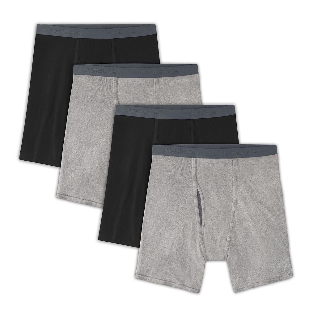

Мужские трусы-боксеры Fruit of the Loom Premium CoolZone, 4 пары, цвет Black Gray