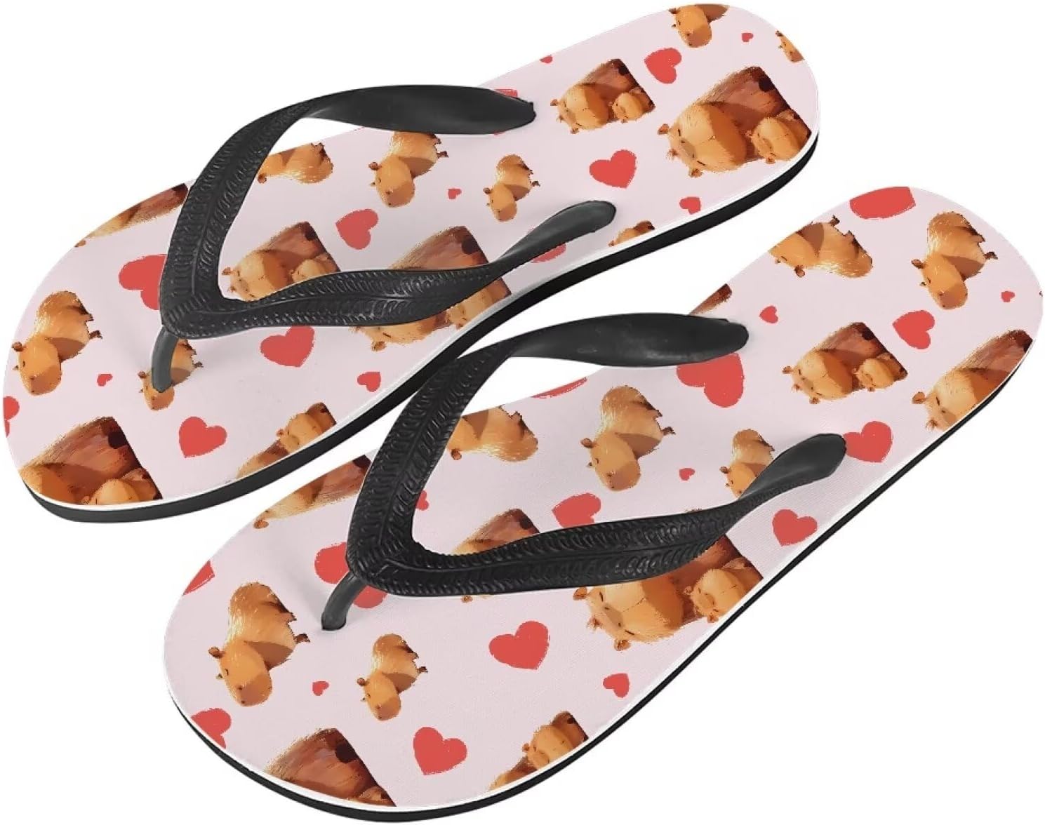 

Мужские пляжные шлепанцы Semiouray с американским флагом, классические шлепанцы Daisy, удобные мужские пляжные тапки, Cartoon Capybara