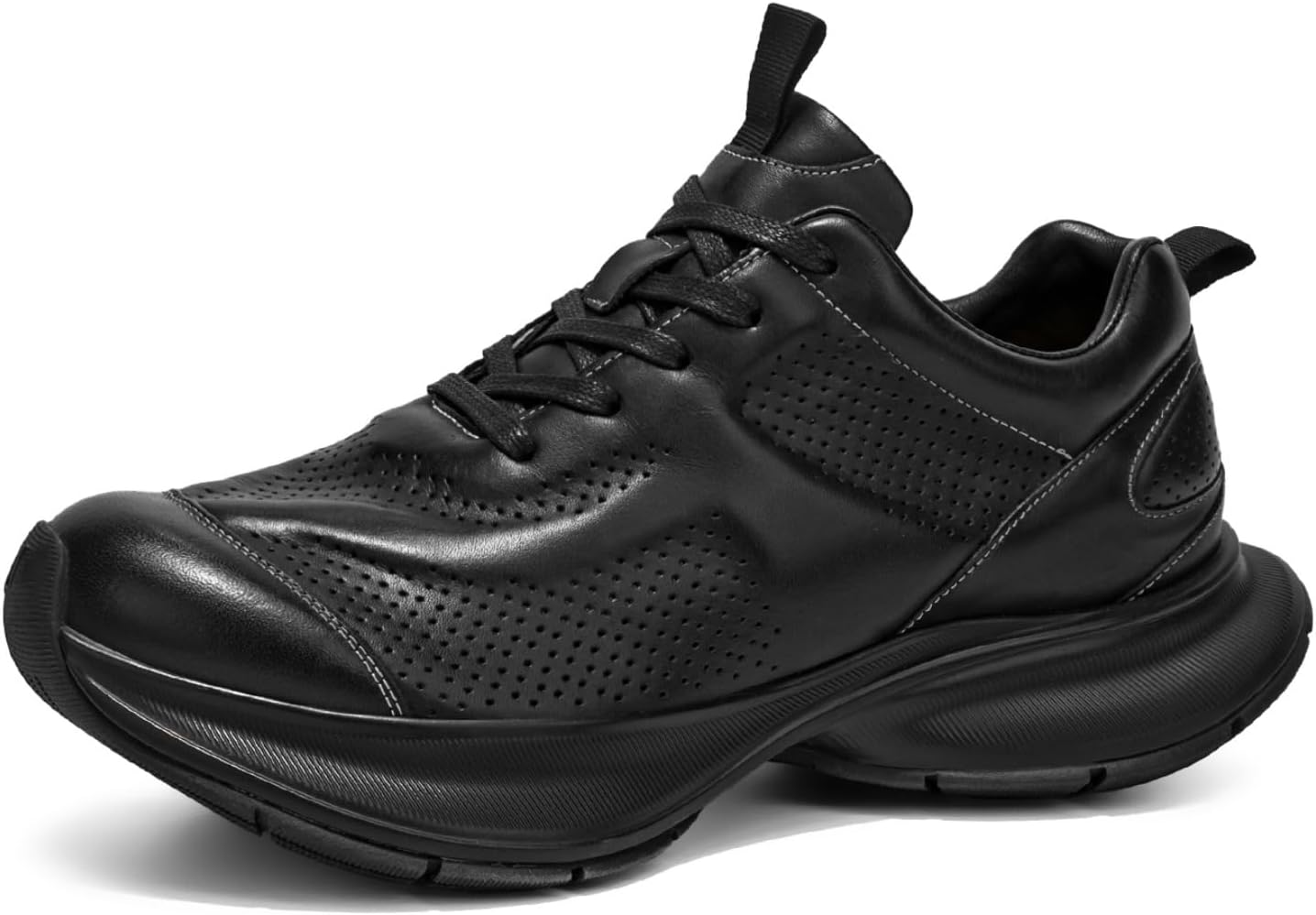 

Мужские кожаные массивные кроссовки ретро с шнуровкой, низкие на платформе, с амортизацией, удобные, легкие, дышащие, противоскользящие, повседневные кроссовки для ходьбы, тенниса, работы, тренажерного зала, путешествий и активного отдыха Yrzhgd...