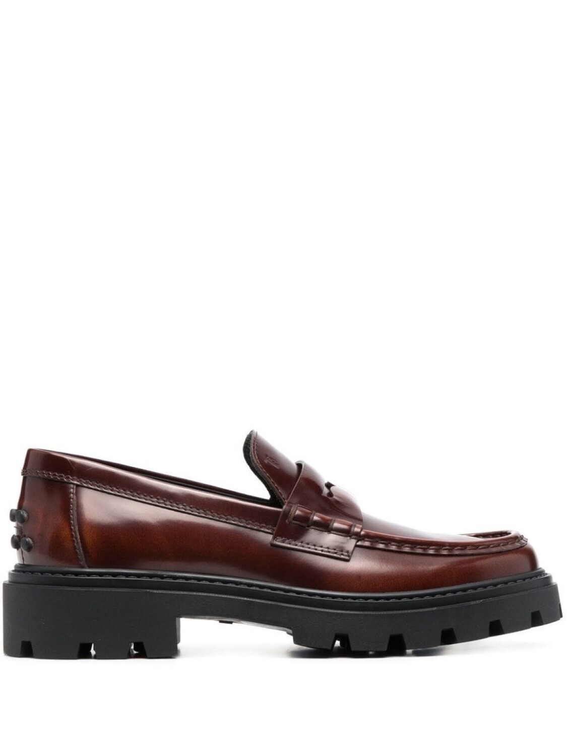 

Tod's лоферы с заклепками, коричневый