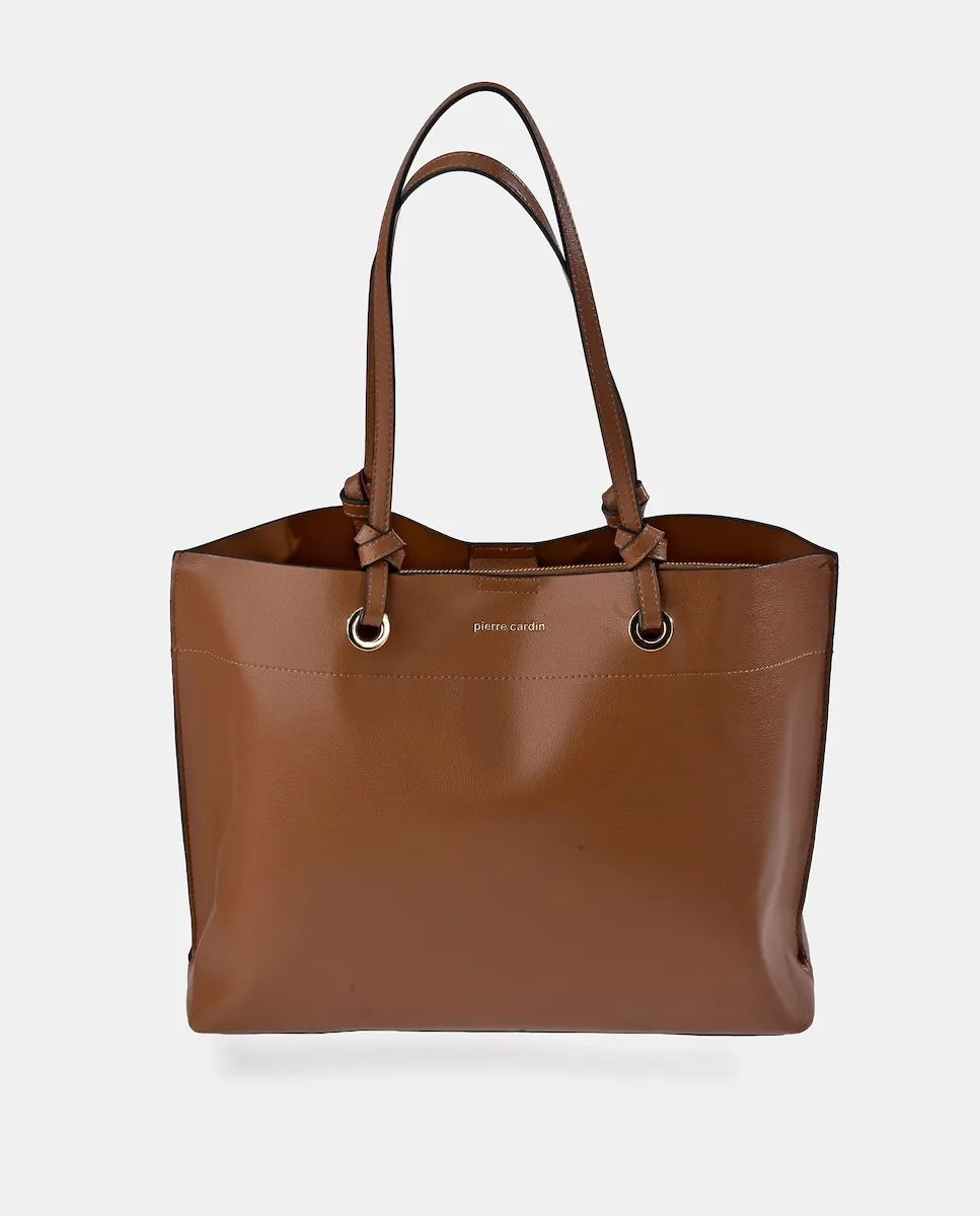 

Сумка-шоппер из искусственной кожи Pierre Cardin, песочный