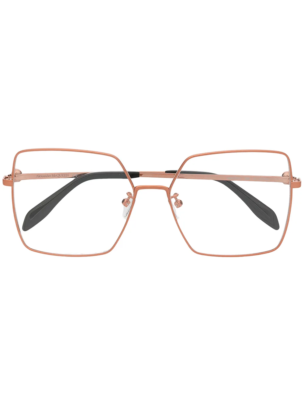 

Очки в массивной оправе Alexander McQueen Eyewear, золотой
