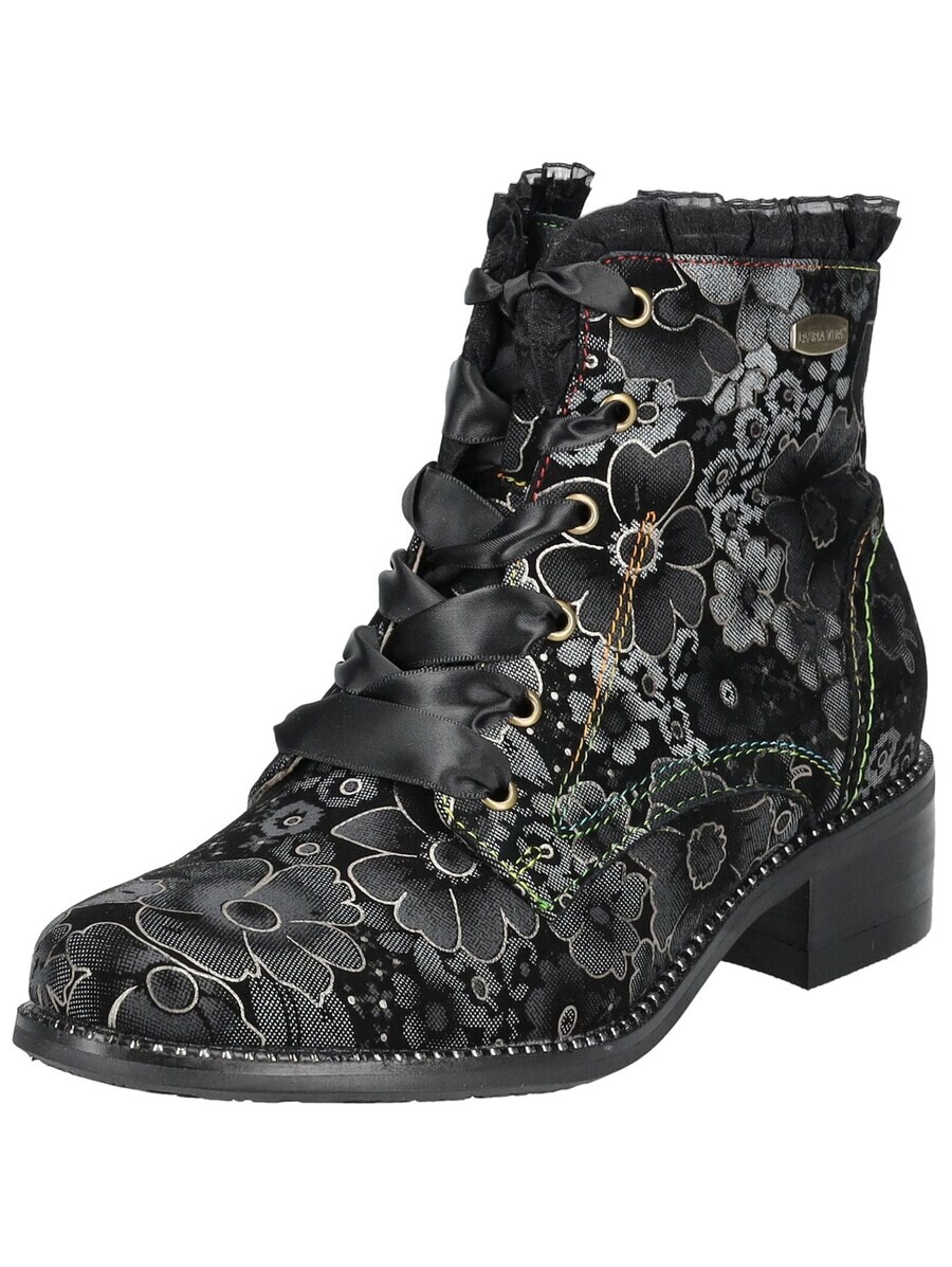 Ботильоны на шнуровке Laura Vita Lace-Up Ankle Boots, черный