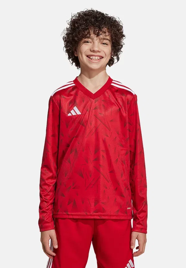 Футбольная лонгслив-топ Adidas Performance, красно-белый