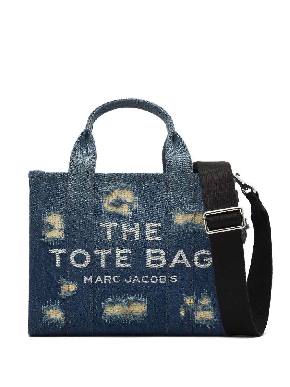 

Маленькая сумка The Rip and Repair Denim Tote MARC JACOBS, синий