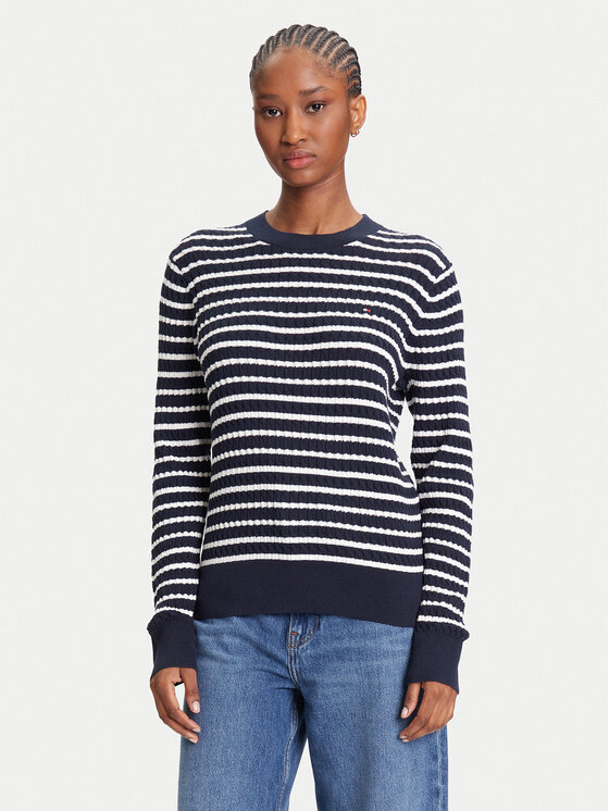 

Свитер обычного кроя Fine WW0WW44993 Tommy Hilfiger, синий