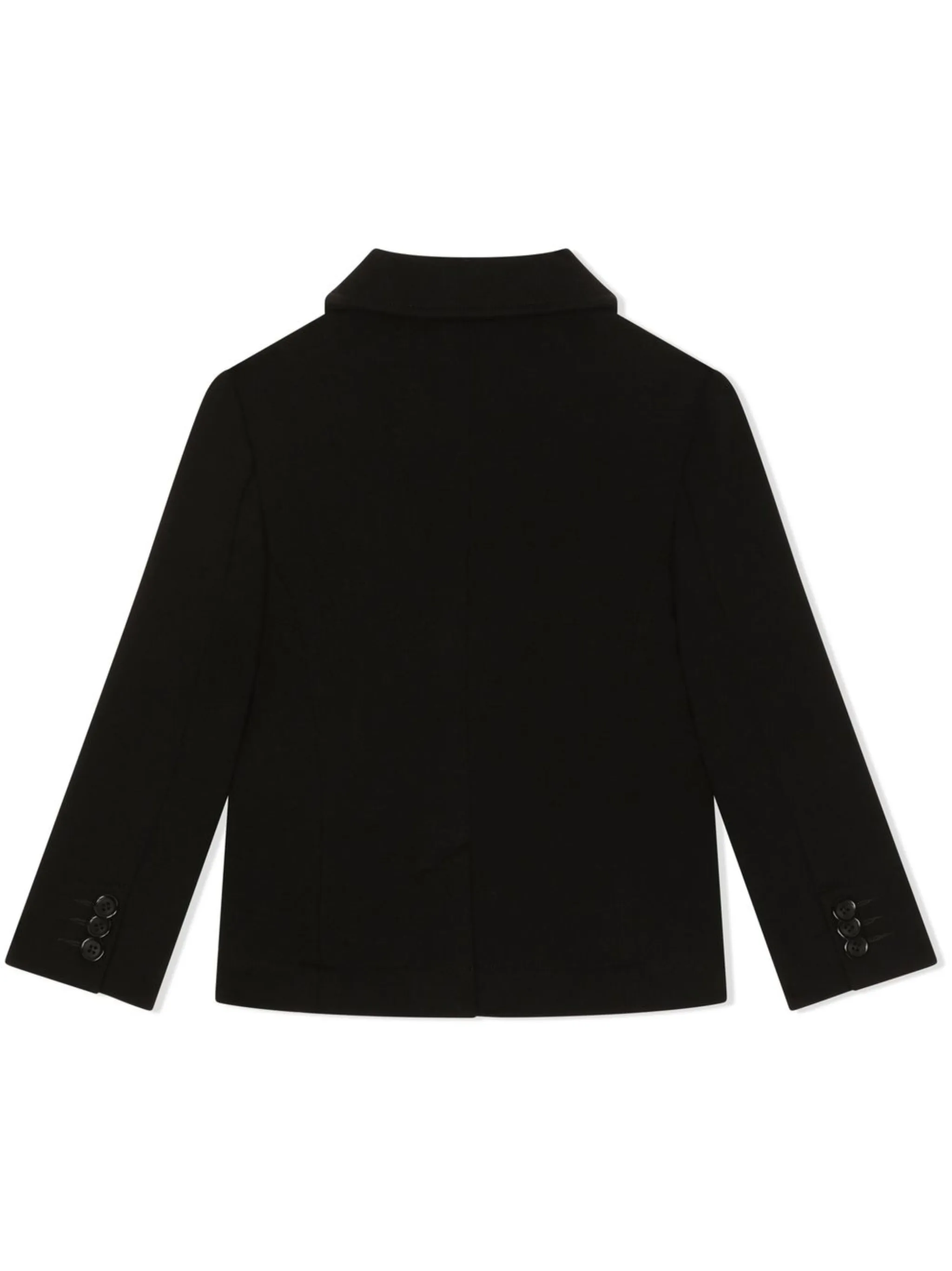 Однобортный пиджак с логотипом DG Dolce & Gabbana Kids, черный — фото 2