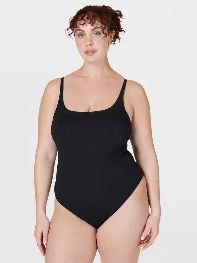 

Купальник Sweaty Betty Capri Crinkled Scoop Neck, черный