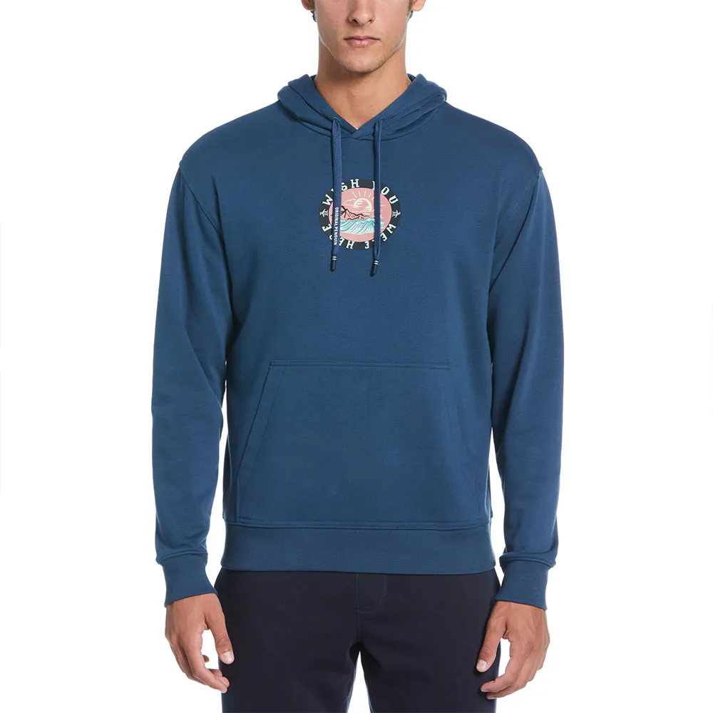 

Худи Original Penguin Organic HD Wish You Were Here, синий