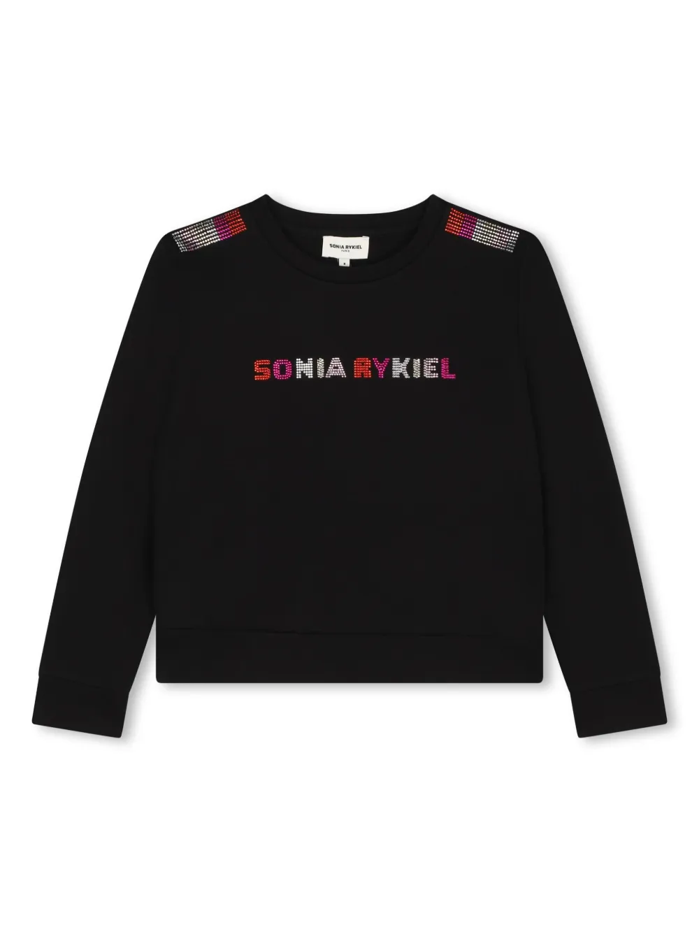 

Толстовка из джерси с логотипом и стразами SONIA RYKIEL ENFANT, черный