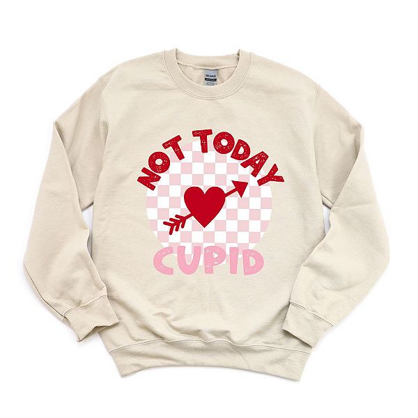 

Свитшот Not today cupid в клетку Simply Sage Market, Dust