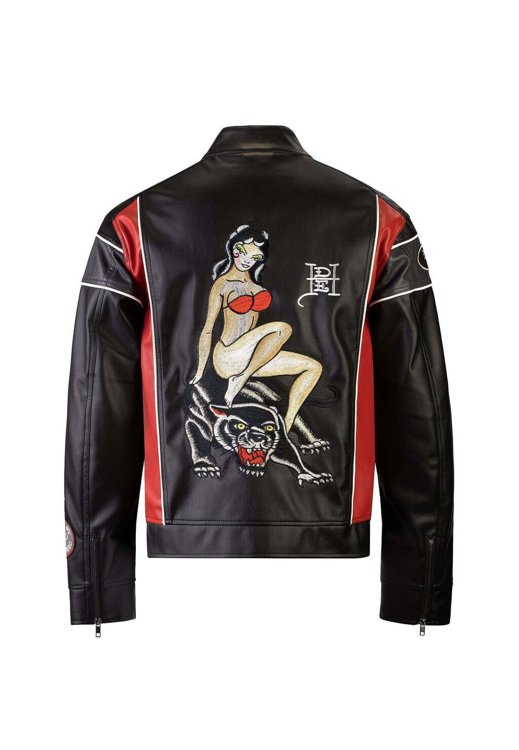 

Куртка из искусственной кожи Holly Panther Motocross Ed Hardy, черно-красная