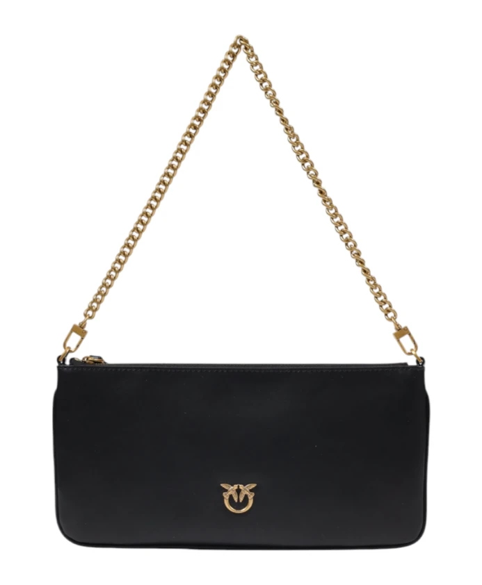 

Кожаная сумка-клатч из весенне-летней коллекции Pinko, черный