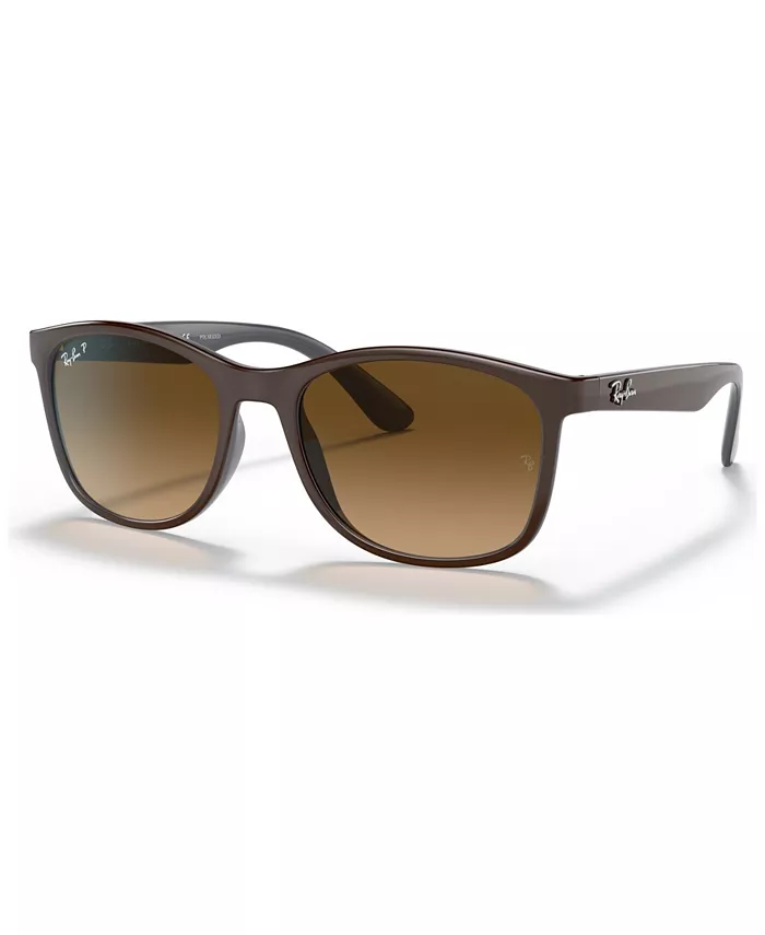 

Унисекс поляризованные солнцезащитные очки, RB4374 56 Ray-Ban, коричневый