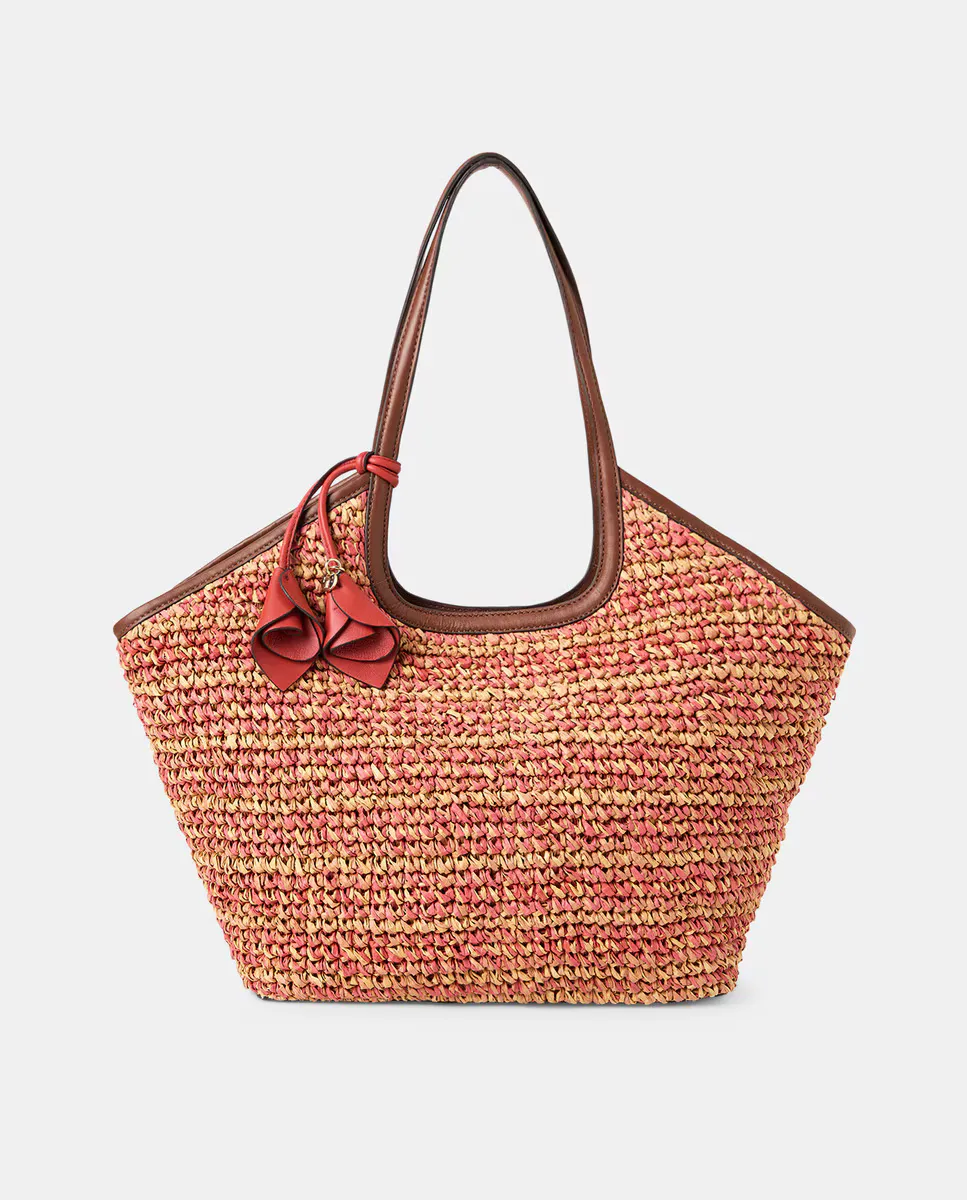 

Сумка-шоппер из рафии и кожи Latouche, цвет Naranja quemado