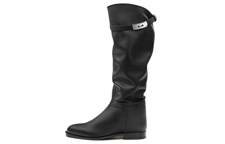 Сапоги женские Jumping выше колена, черные Hermes