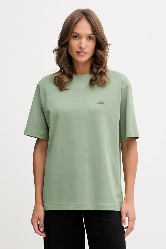 

Хлопковая футболка Lacoste, зеленый