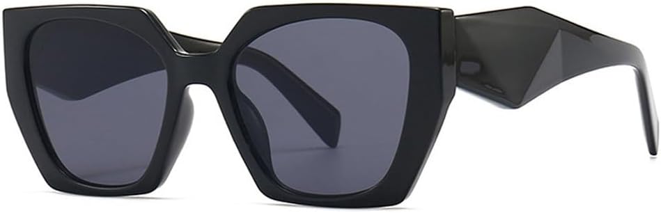 

Ретро-солнцезащитные очки «кошачий глаз» в стиле «многоугольник», модные мужские солнцезащитные очки с градиентным переходом, защита от ультрафиолета UV400 TKKTLLT, Black Grey