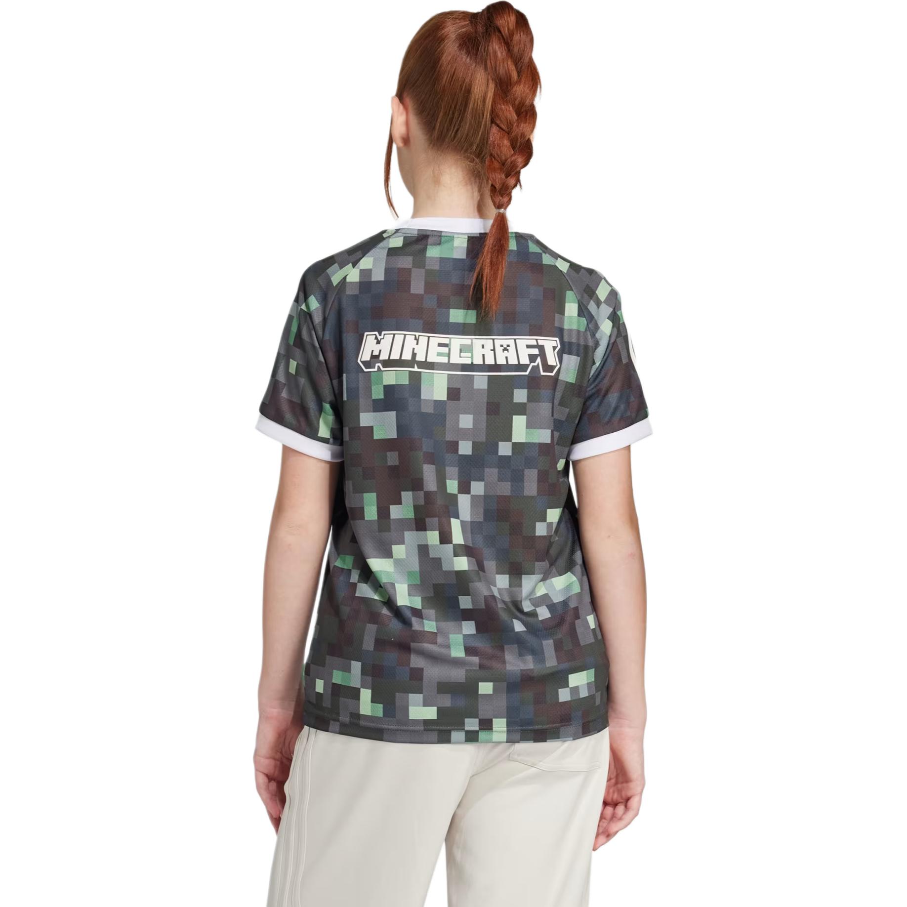 Adidas Originals Футболка с принтом Minecraft Silver Pebble/Magic Lime/Tribal Green/Legend Ivy Kids' — фото 2