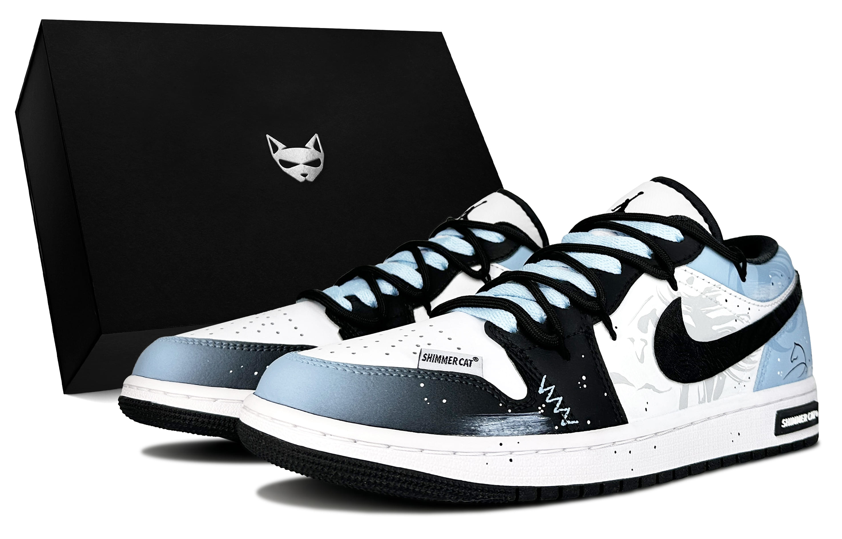 

Air 1 Vintage баскетбольные кроссовки мужские низкие /белый/черный Jordan, синий белый