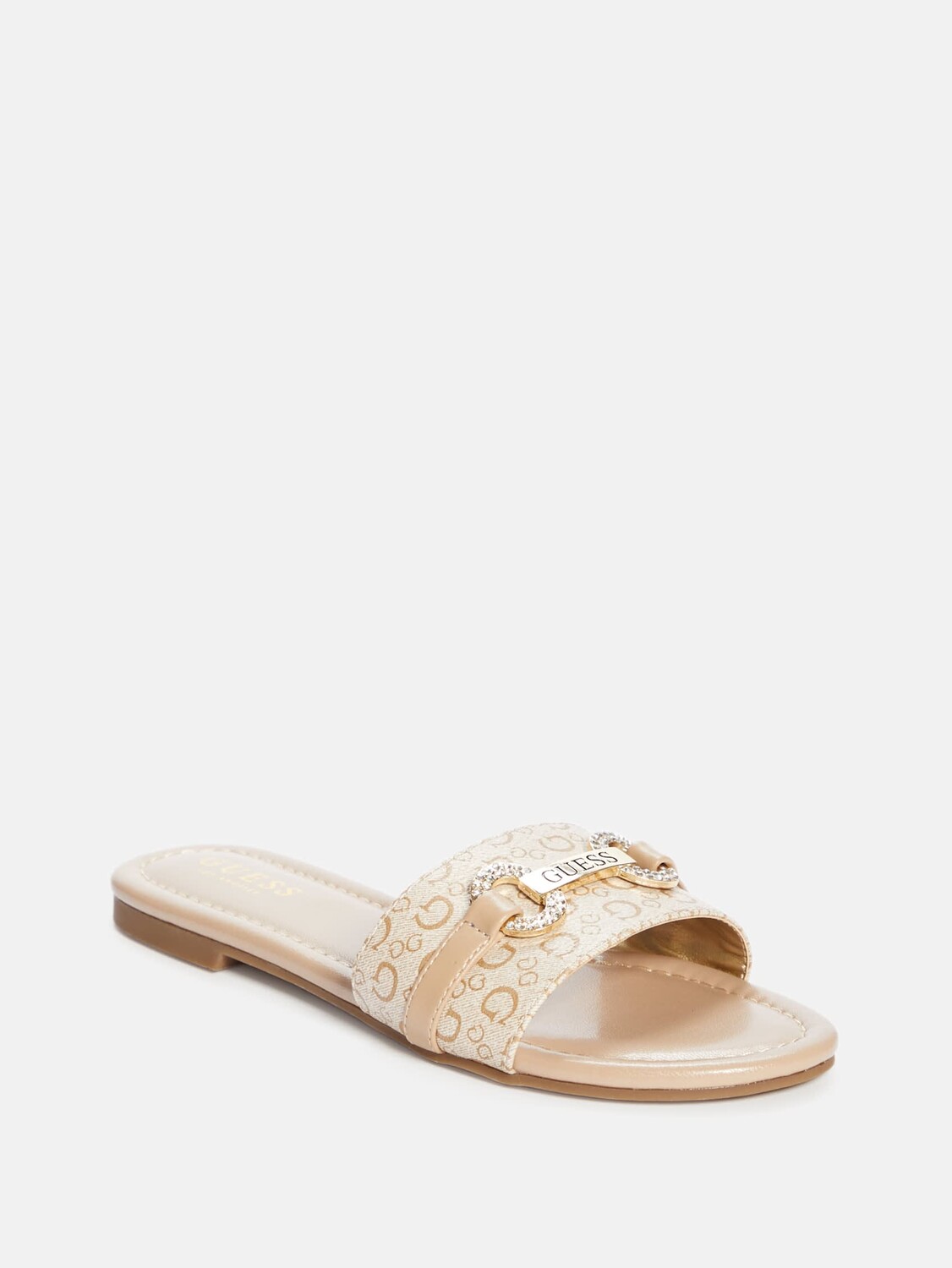 Шлепанцы с логотипом Lamera Guess Factory, слоновая кость