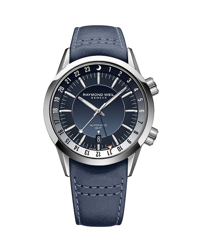 

Часы Raymond Weil Freelancer GMT, 40,5 мм, синий