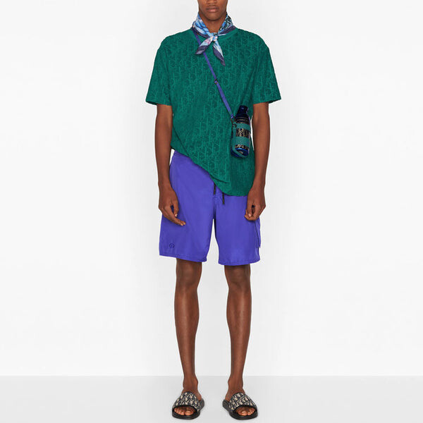 Футболка men's ss21 oblique printing cotton round neck short sleeve green Dior, зеленый — фото 3