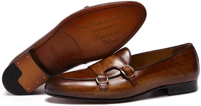 Лоферы винтажные Men's Vintage Spike Dress Loafers, коричневый DHFIRUFSHLO — фото 4